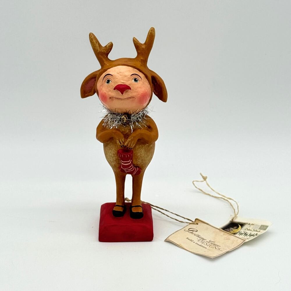 Bethany Lowe Debra Schoch Reindeer Boy Christmas Figure NEW